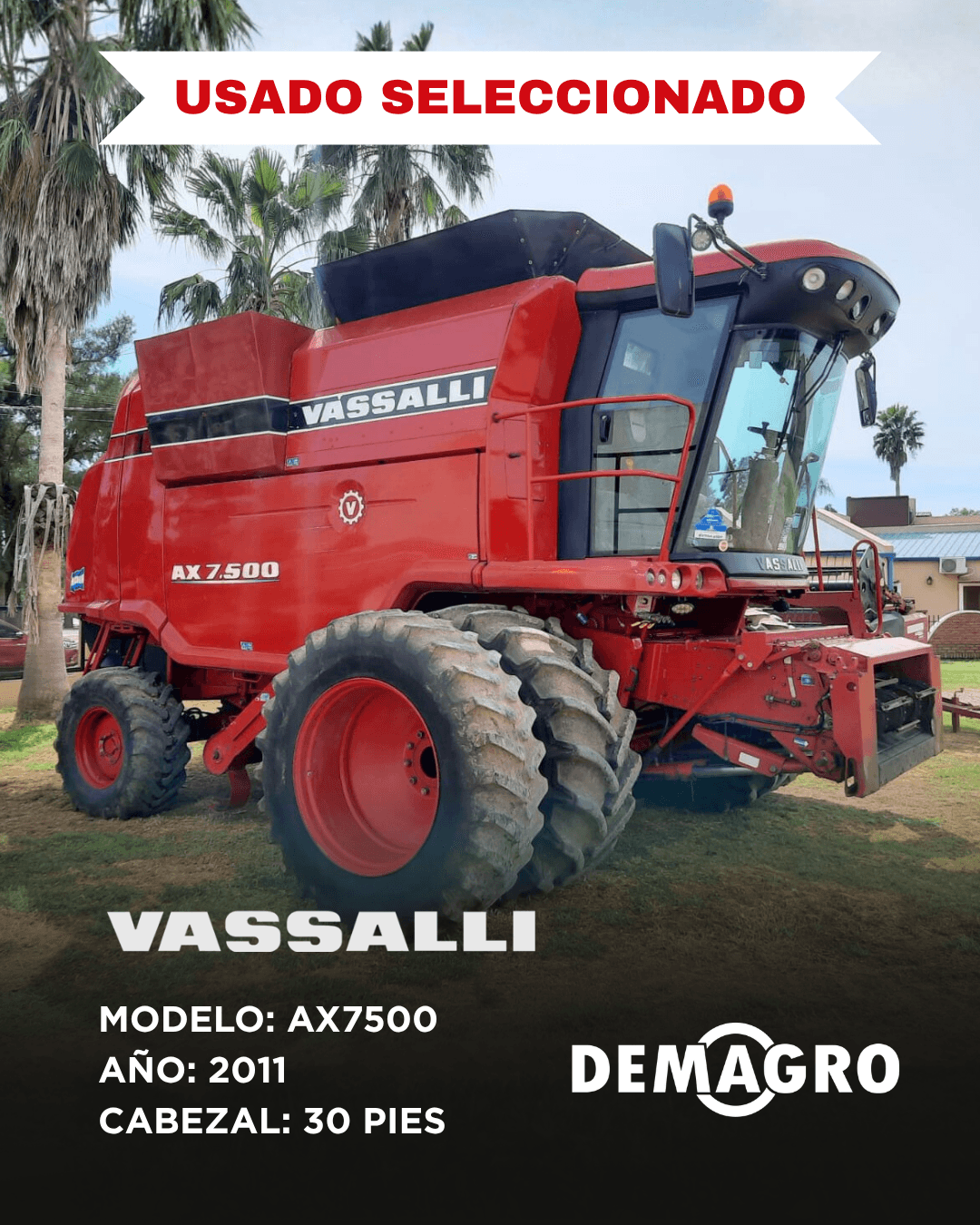 Cosechadora Vassalli AX7500 - 1